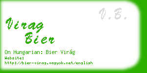virag bier business card